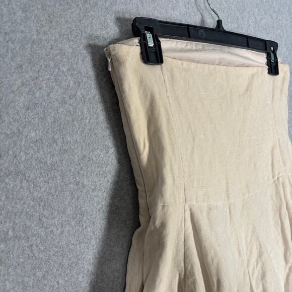 Banana Republic Dress 4P Cream Velvet Suede‎ Neutral Tulle Party Witchy Whimsy - Picture 11 of 13